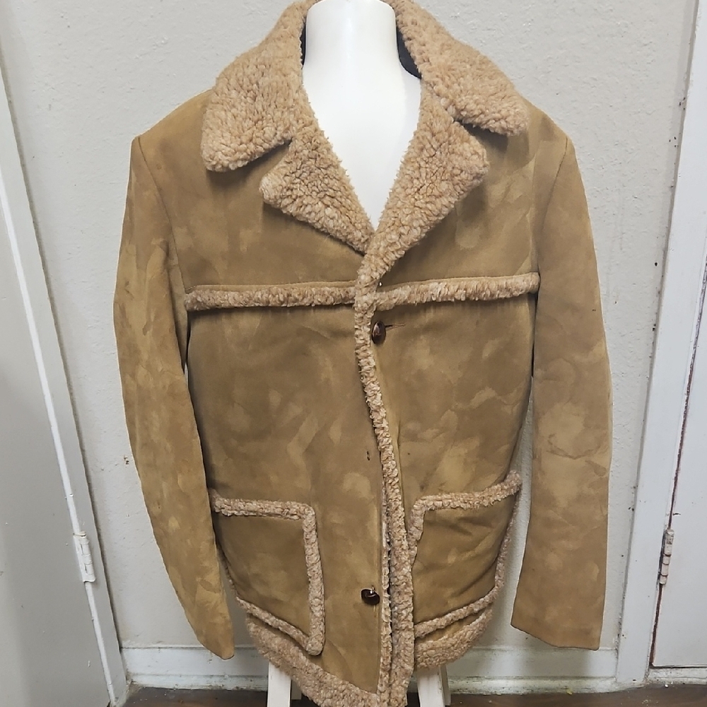 Men's Tan Shearling Jacket